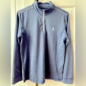 Boys Johnnie-O surfer 1/4 Zip Pullover Size 14 bluish/gray